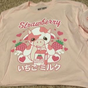 Strawberry Cow crop top